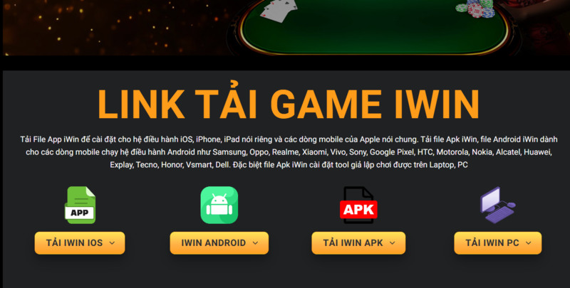 Cập nhật link Tải app nổ hũ Iwin mới nhất 