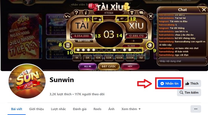 Phương thức liên hệ nổ hũ Sunwin qua chanel chính hãng