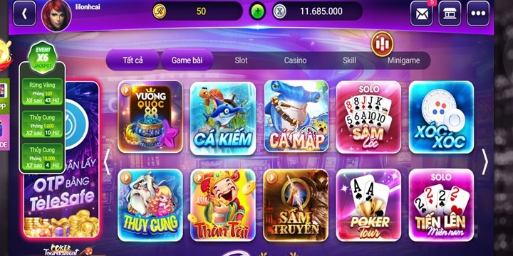 Những dòng game bài ăn tiền R88 đang phục vụ
