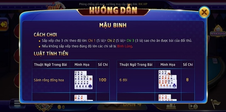 Chia sẻ luật chơi Mậu binh mới nhất cho người chơi