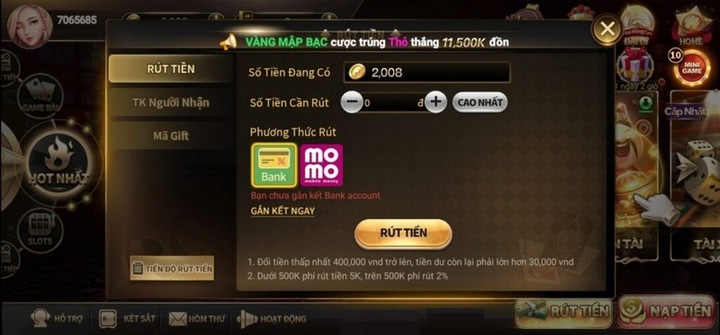 Review các hình thức nạp rút Win456 