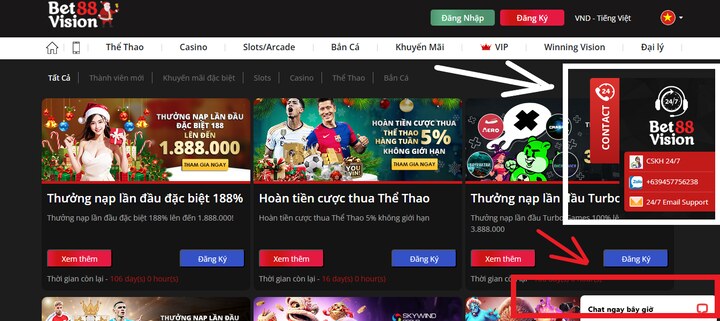 Thông tin về nhà cái Betvision