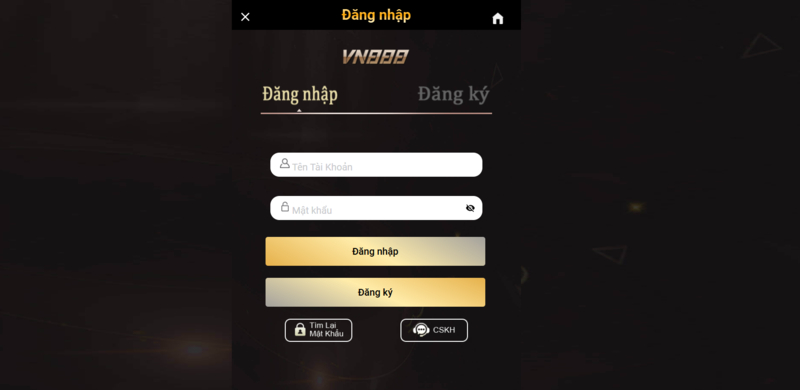 Hướng dẫn đăng nhập Vn888
