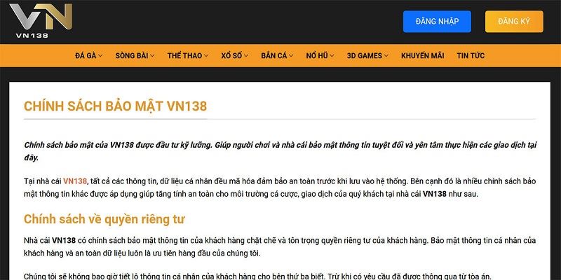 Tổng quan sơ lược các thông tin về nhà cái VN138