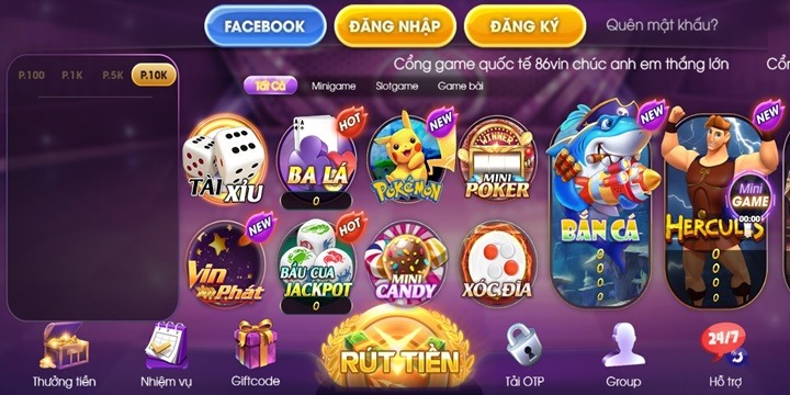 Sự đa dạng của kho game đổi thưởng Ben88
