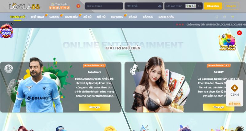 Hướng dẫn phương thức nạp tiền Locla88