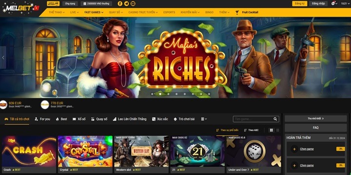Melbet cung cấp những dòng game nào?