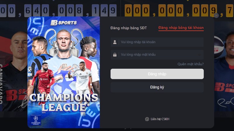 Hướng dẫn lấy lại mật khẩu Bsport 