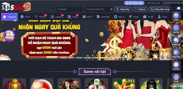 Link vào nhà cái cá cược s666 chuẩn xác nhất 
